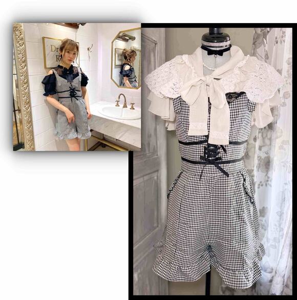 LIZ LISA Pants - Liz Lisa Frill Ribbon Salopettes Axes Femme Blouse Jfashion Gyaru Himekaji Japan